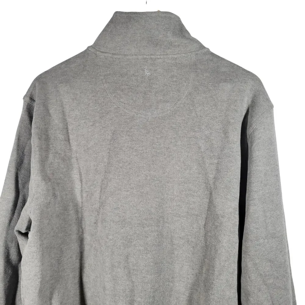 TailorByrd Men's Large‎ Gray 100% Cotton 1/4 Zip Pullover Sweater - Picture 5 of 11